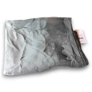 J.Jill Grey Nickel Floral Sheer Scarf One Size Lightweight Wrap  23" x 72"